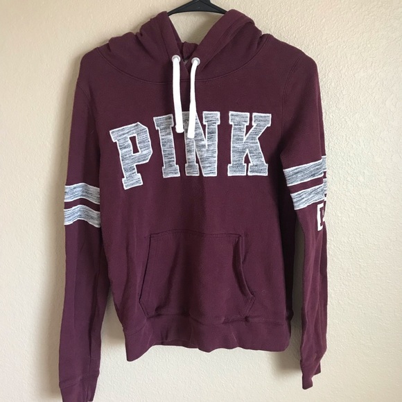 PINK Victoria's Secret Sweaters - VS PINK Maroon Hoodie